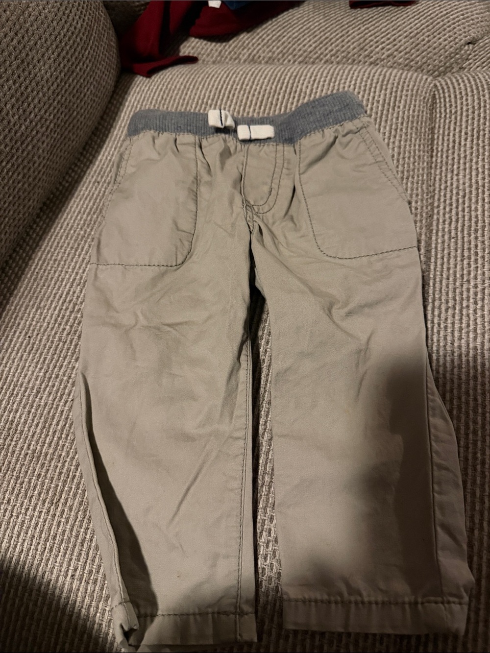 Carter's Tan Elastic-Waist Khaki Chinos for Kids